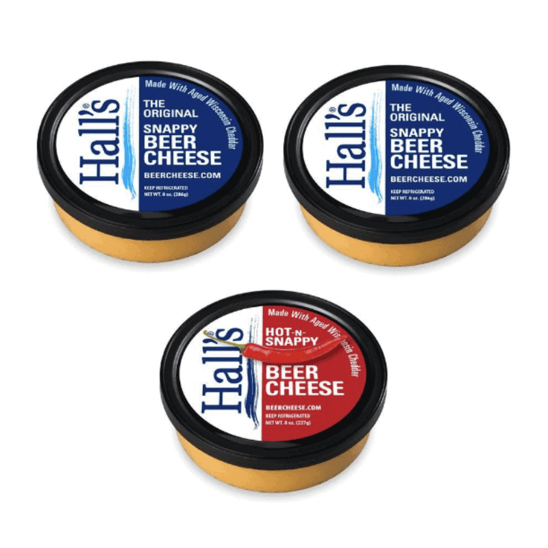 Trio Sampler of Hall's Beer Cheese