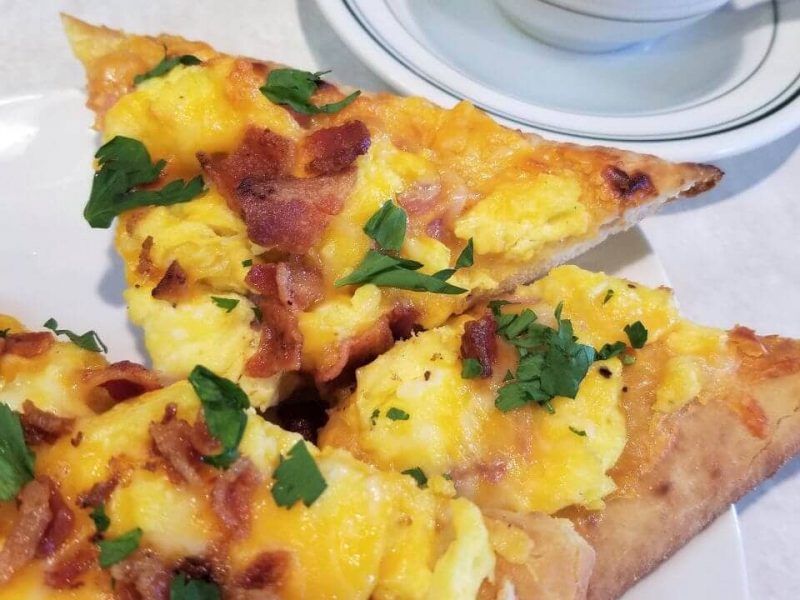 Hall’s Beer Cheese Breakfast Pizza